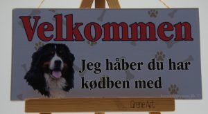 Velkommen skilt.