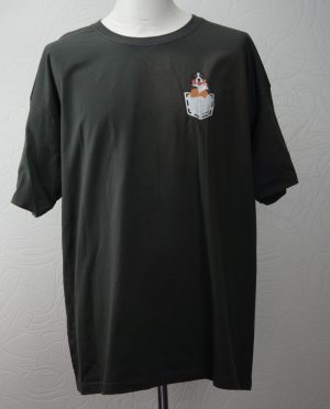 T-shirt med tryk af Berner hvalp i lomme. - Image 5