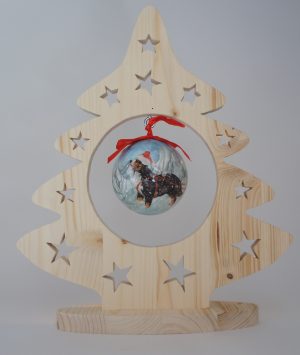 Juletræ med lys.